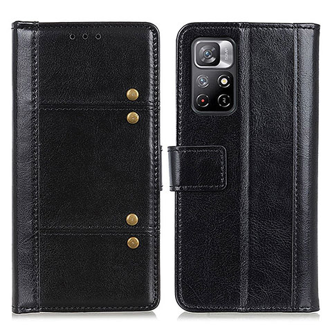 Funda de Cuero Cartera con Soporte Carcasa M06L para Xiaomi Poco M4 Pro 5G Negro