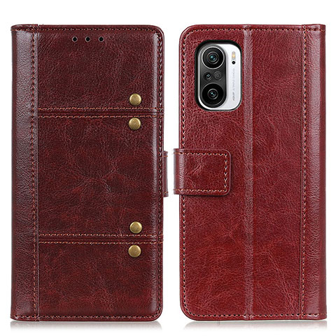 Funda de Cuero Cartera con Soporte Carcasa M06L para Xiaomi Redmi K40 Pro 5G Marron