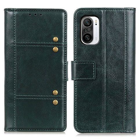 Funda de Cuero Cartera con Soporte Carcasa M06L para Xiaomi Redmi K40 Pro 5G Verde