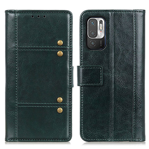 Funda de Cuero Cartera con Soporte Carcasa M06L para Xiaomi Redmi Note 10 5G Verde