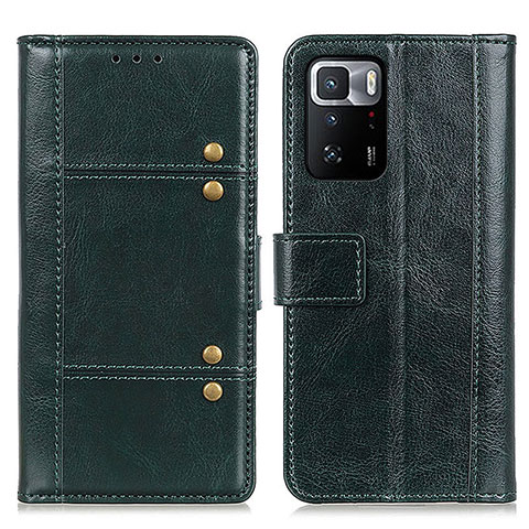 Funda de Cuero Cartera con Soporte Carcasa M06L para Xiaomi Redmi Note 10 Pro 5G Verde