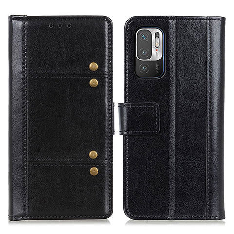 Funda de Cuero Cartera con Soporte Carcasa M06L para Xiaomi Redmi Note 10T 5G Negro