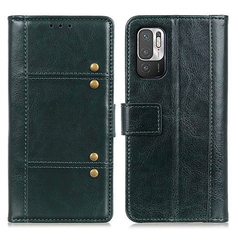 Funda de Cuero Cartera con Soporte Carcasa M06L para Xiaomi Redmi Note 10T 5G Verde