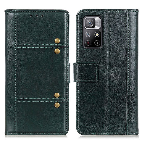 Funda de Cuero Cartera con Soporte Carcasa M06L para Xiaomi Redmi Note 11S 5G Verde