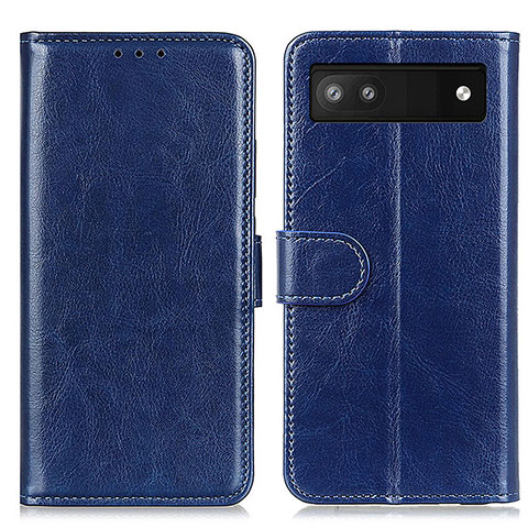 Funda de Cuero Cartera con Soporte Carcasa M07L para Google Pixel 6a 5G Azul