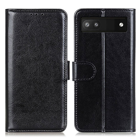 Funda de Cuero Cartera con Soporte Carcasa M07L para Google Pixel 6a 5G Negro