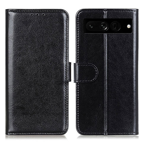 Funda de Cuero Cartera con Soporte Carcasa M07L para Google Pixel 7 Pro 5G Negro