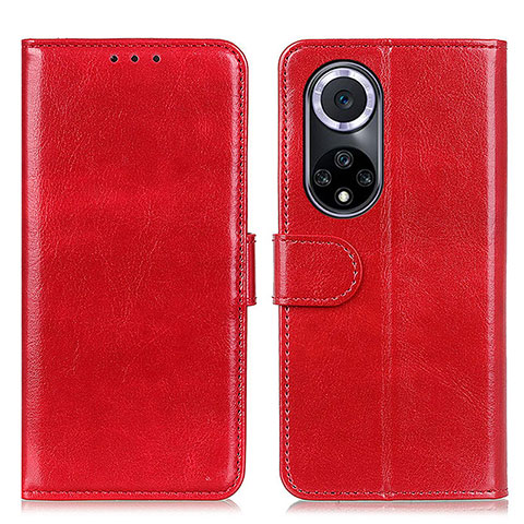 Funda de Cuero Cartera con Soporte Carcasa M07L para Huawei Honor 50 5G Rojo