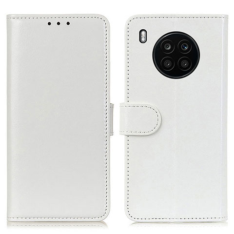 Funda de Cuero Cartera con Soporte Carcasa M07L para Huawei Honor 50 Lite Blanco