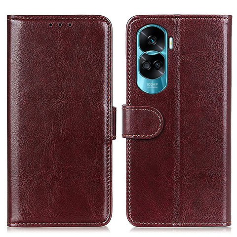 Funda de Cuero Cartera con Soporte Carcasa M07L para Huawei Honor 90 Lite 5G Marron