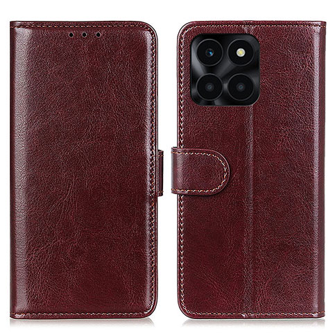 Funda de Cuero Cartera con Soporte Carcasa M07L para Huawei Honor X6a Marron