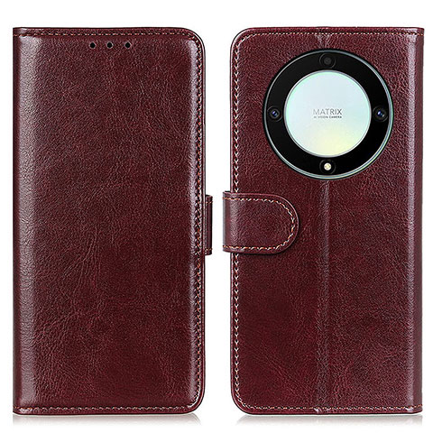 Funda de Cuero Cartera con Soporte Carcasa M07L para Huawei Honor X9a 5G Marron