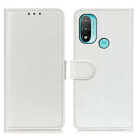 Funda de Cuero Cartera con Soporte Carcasa M07L para Motorola Moto E20 Blanco