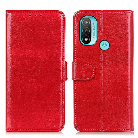 Funda de Cuero Cartera con Soporte Carcasa M07L para Motorola Moto E30 Rojo