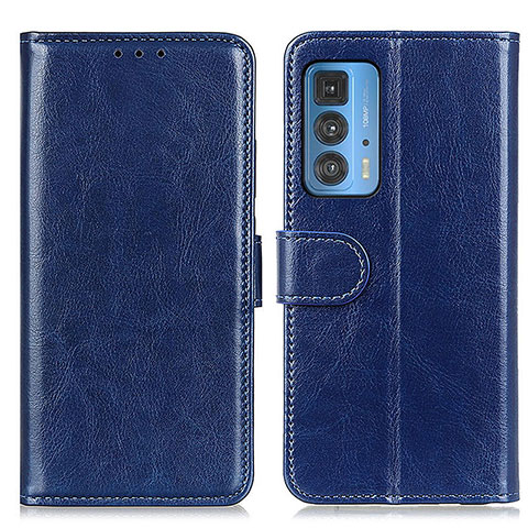 Funda de Cuero Cartera con Soporte Carcasa M07L para Motorola Moto Edge 20 Pro 5G Azul