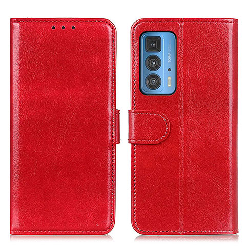 Funda de Cuero Cartera con Soporte Carcasa M07L para Motorola Moto Edge 20 Pro 5G Rojo