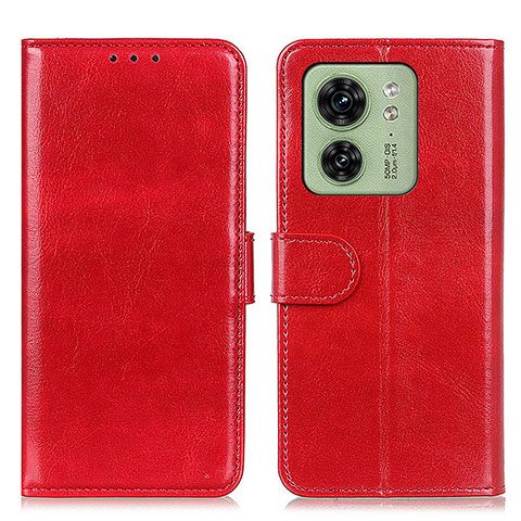 Funda de Cuero Cartera con Soporte Carcasa M07L para Motorola Moto Edge (2023) 5G Rojo