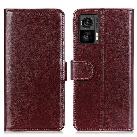 Funda de Cuero Cartera con Soporte Carcasa M07L para Motorola Moto Edge 30 Lite 5G Marron