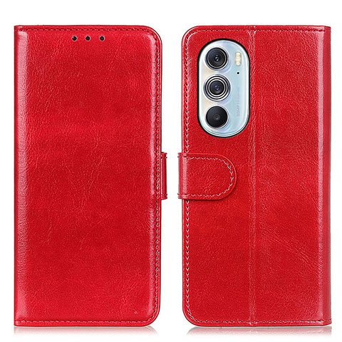 Funda de Cuero Cartera con Soporte Carcasa M07L para Motorola Moto Edge Plus (2022) 5G Rojo