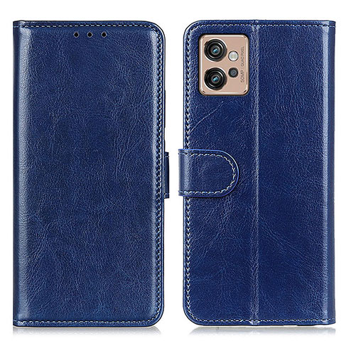 Funda de Cuero Cartera con Soporte Carcasa M07L para Motorola Moto G32 Azul