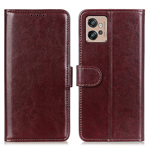 Funda de Cuero Cartera con Soporte Carcasa M07L para Motorola Moto G32 Marron