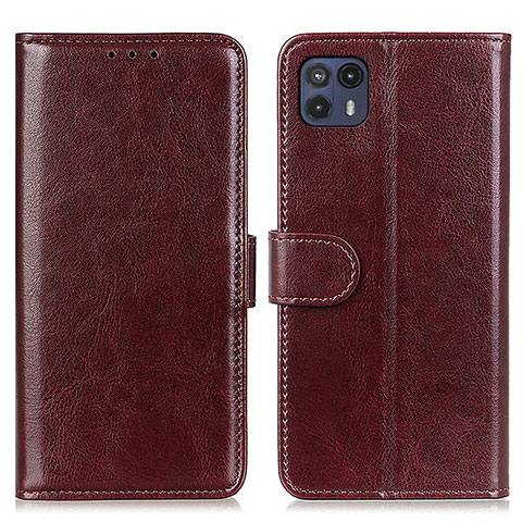 Funda de Cuero Cartera con Soporte Carcasa M07L para Motorola Moto G50 5G Marron