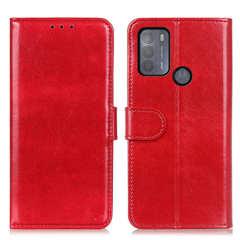 Funda de Cuero Cartera con Soporte Carcasa M07L para Motorola Moto G50 Rojo