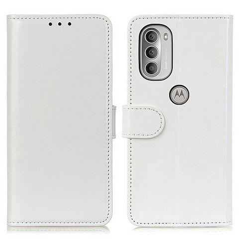 Funda de Cuero Cartera con Soporte Carcasa M07L para Motorola Moto G51 5G Blanco