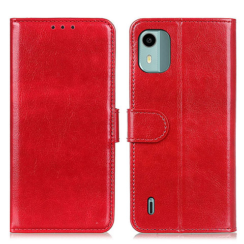 Funda de Cuero Cartera con Soporte Carcasa M07L para Nokia C12 Plus Rojo