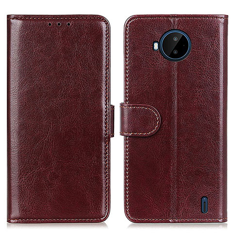 Funda de Cuero Cartera con Soporte Carcasa M07L para Nokia C20 Plus Marron