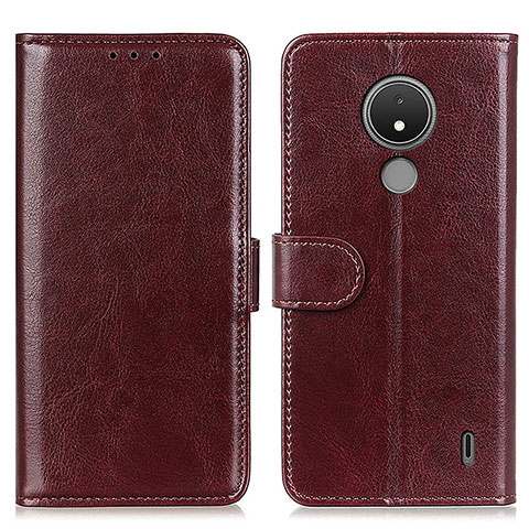 Funda de Cuero Cartera con Soporte Carcasa M07L para Nokia C21 Marron