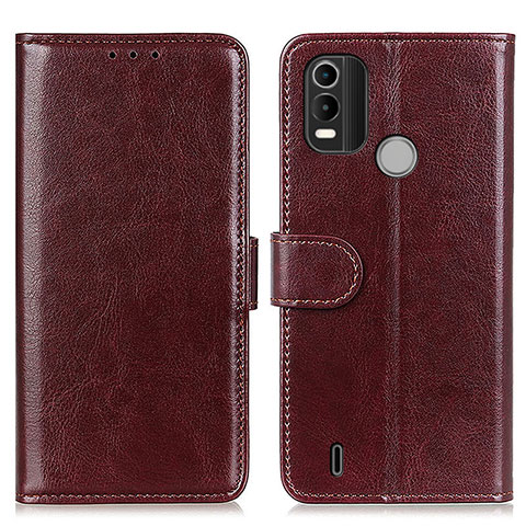 Funda de Cuero Cartera con Soporte Carcasa M07L para Nokia C21 Plus Marron