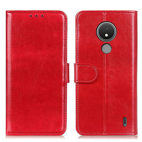 Funda de Cuero Cartera con Soporte Carcasa M07L para Nokia C21 Rojo