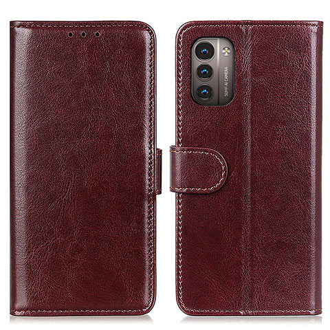 Funda de Cuero Cartera con Soporte Carcasa M07L para Nokia G21 Marron