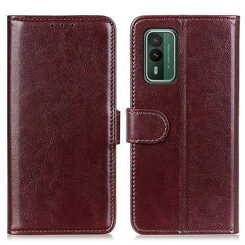 Funda de Cuero Cartera con Soporte Carcasa M07L para Nokia XR21 Marron