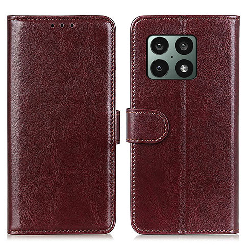 Funda de Cuero Cartera con Soporte Carcasa M07L para OnePlus 10 Pro 5G Marron