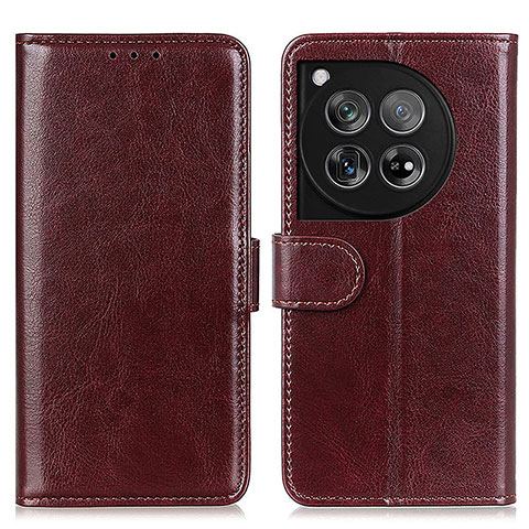 Funda de Cuero Cartera con Soporte Carcasa M07L para OnePlus 12 5G Marron