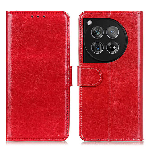 Funda de Cuero Cartera con Soporte Carcasa M07L para OnePlus 12R 5G Rojo