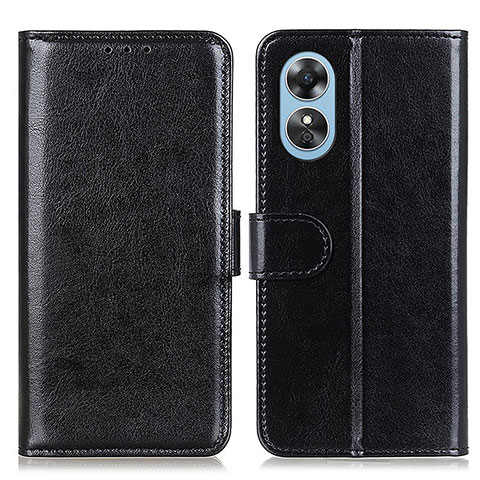 Funda de Cuero Cartera con Soporte Carcasa M07L para Oppo A17 Negro