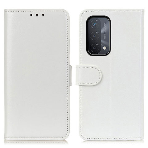 Funda de Cuero Cartera con Soporte Carcasa M07L para Oppo A54 5G Blanco