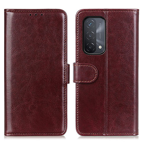 Funda de Cuero Cartera con Soporte Carcasa M07L para Oppo A74 5G Marron