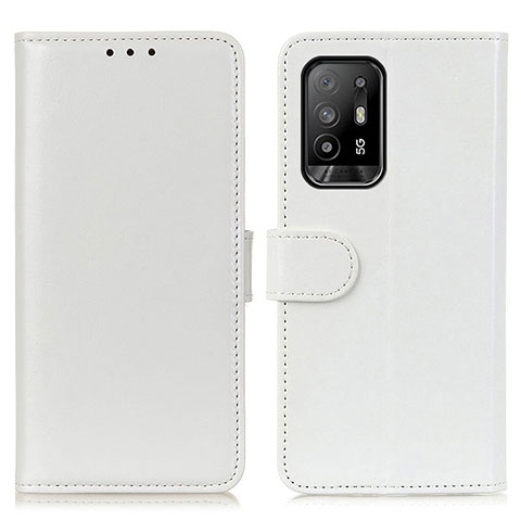 Funda de Cuero Cartera con Soporte Carcasa M07L para Oppo A94 5G Blanco