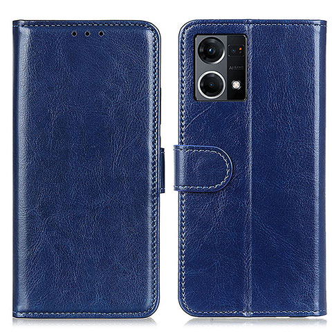 Funda de Cuero Cartera con Soporte Carcasa M07L para Oppo F21 Pro 4G Azul