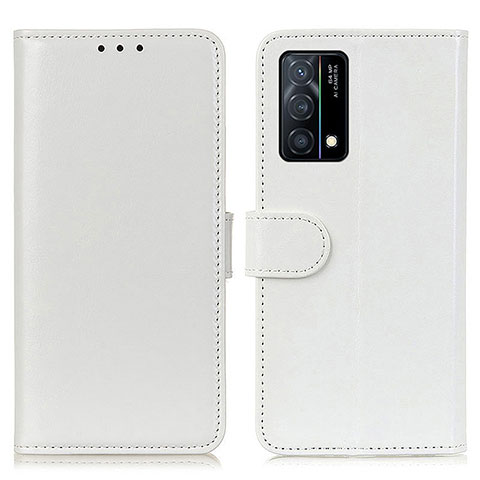 Funda de Cuero Cartera con Soporte Carcasa M07L para Oppo K9 5G Blanco