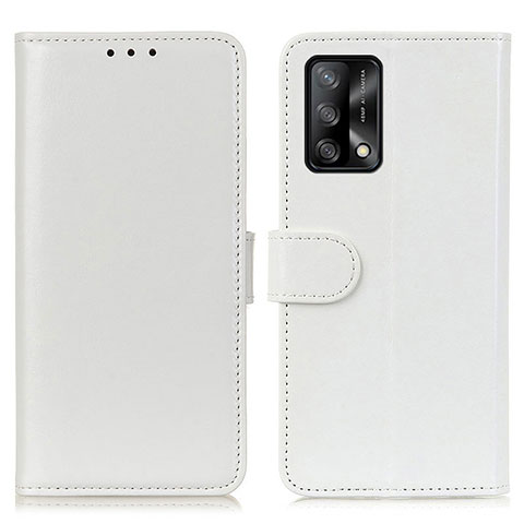 Funda de Cuero Cartera con Soporte Carcasa M07L para Oppo Reno6 Lite Blanco