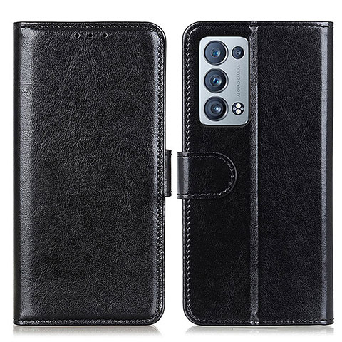 Funda de Cuero Cartera con Soporte Carcasa M07L para Oppo Reno6 Pro+ Plus 5G Negro