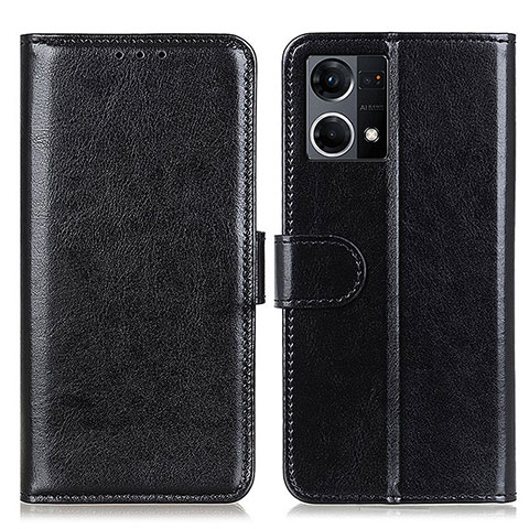 Funda de Cuero Cartera con Soporte Carcasa M07L para Oppo Reno8 4G Negro