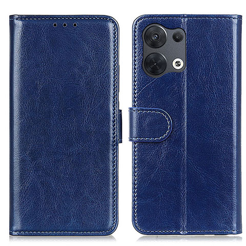 Funda de Cuero Cartera con Soporte Carcasa M07L para Oppo Reno8 5G Azul