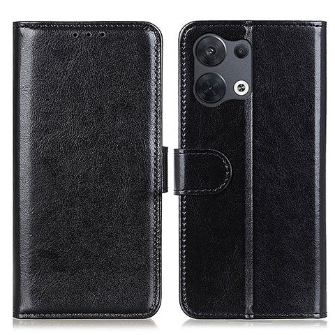 Funda de Cuero Cartera con Soporte Carcasa M07L para Oppo Reno8 Pro 5G Negro