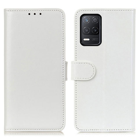 Funda de Cuero Cartera con Soporte Carcasa M07L para Realme 9 5G India Blanco